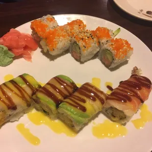 Alaska and yummy rolls