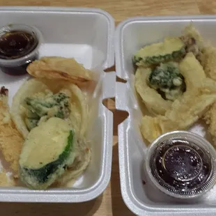 Shrimp and vegetable tempura