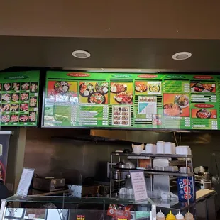 the menu of a restaurant