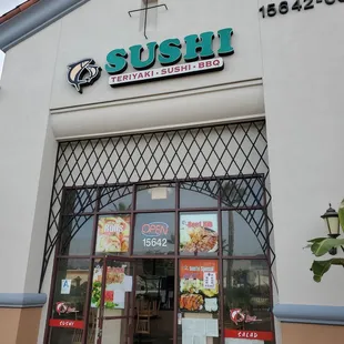 the outside of a sushi restaurant