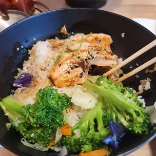 Salmon teriyaki bowl