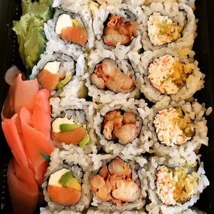 Philadelphia, crawfish and crunchy roll