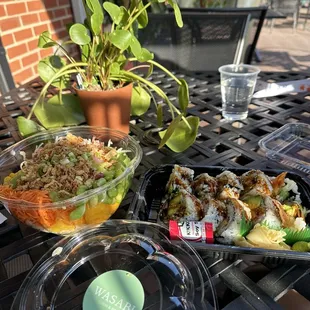 Poke Bowl &amp; shrimp tempura roll