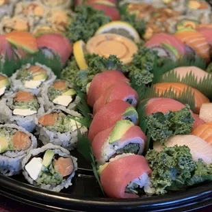 a variety of sushi