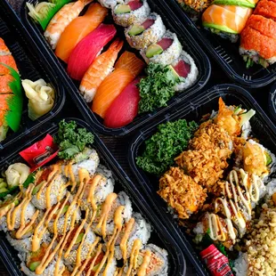 a variety of sushi