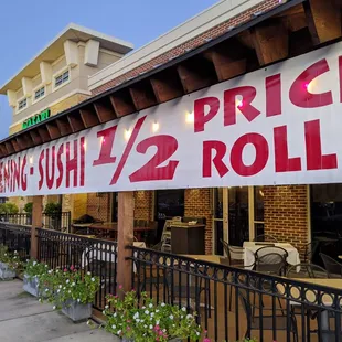 1/2 priced sushi rolls  Grand opening promotion!