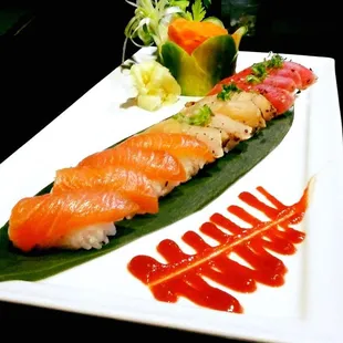 sashimi, sushi, sushi and sashimi, food
