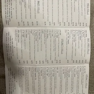 Here&apos;s some updated menus...