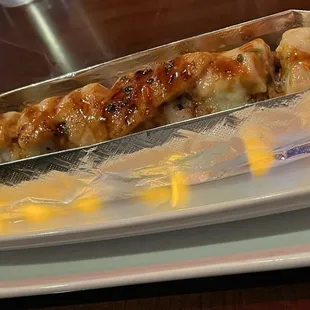 Baked salmon roll