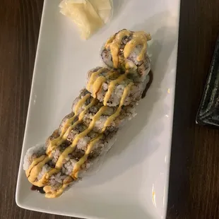 Cajun Roll was a tasty cooked option.