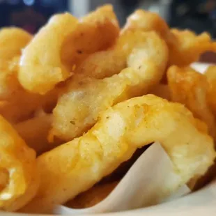 The tempura bartered fried calamari