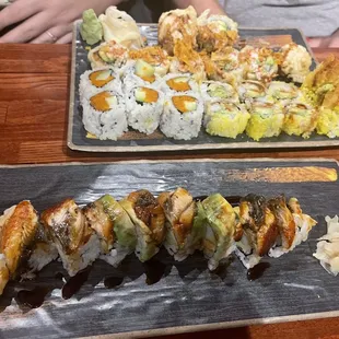 Spicy Crunch Combo and Dragon Roll