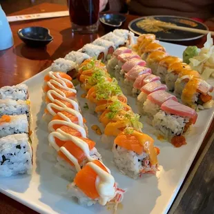 sushi and sashimi, food, sashimi, sushi