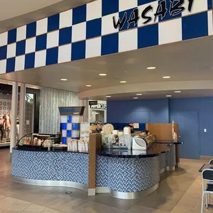 the inside of a restaurant
