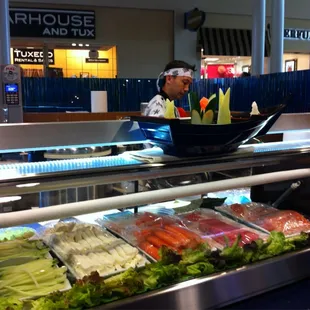 interior, sushi and sashimi