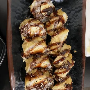 Fried banana roll