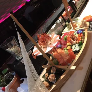 Customer ordered lots of sashimis