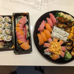 California, rainbow, and small platter.