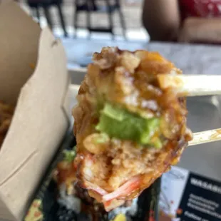 The visual ..avocado,spicy tuna and avocado