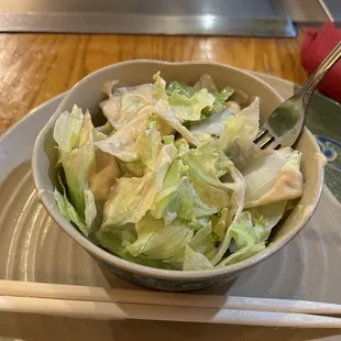 Salad with house dressing