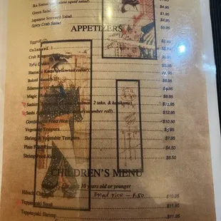 Updated menu