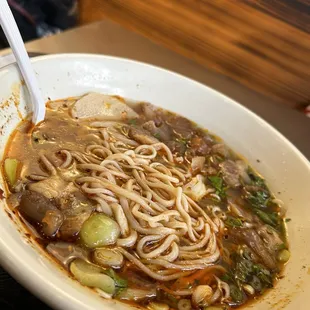 Beef Tendon Pull Noodle Soup