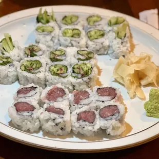 Cucumber Roll, Umeshiso &amp; Cucumber Roll, Tuna Roll