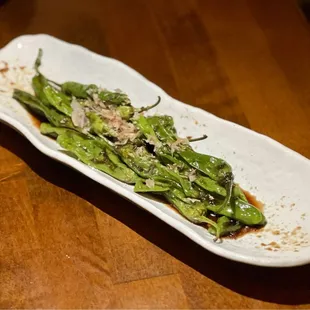 Spicy Grilled Shishito Peppers