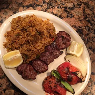 Lamb Kabob special for Malika