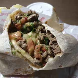 Carne asada burrito