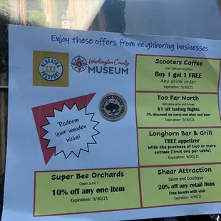 Wooden Nickel deals.