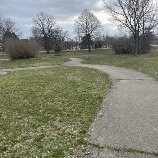 Little trails in the playground area