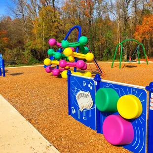 Playground features at Washington Park, Lexington NC