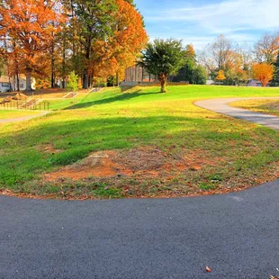Paved walking trail at Washington Park, Lexington NC