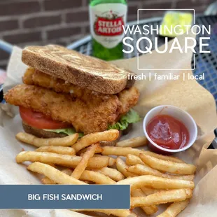 Flaky, delicious, Atlantic cod fish sandwich