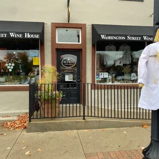 a scare in front of a store