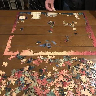 a puzzle of puzzle pieces