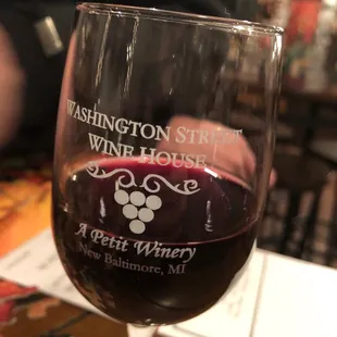 a glass of wine