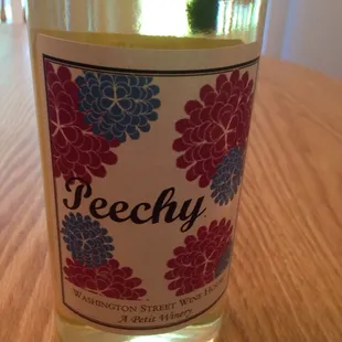 One of the summer wines- a Peach Chardonnay