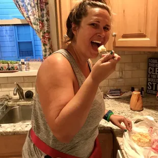 Cheered up a friend with Strawberry Cheesecake!