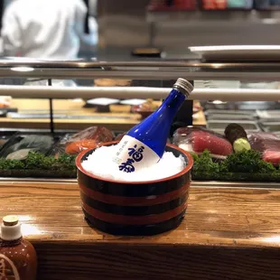 Fukuju sake - top shelf