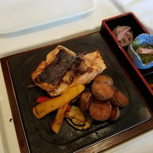 Hot Stone Grilled Salmon