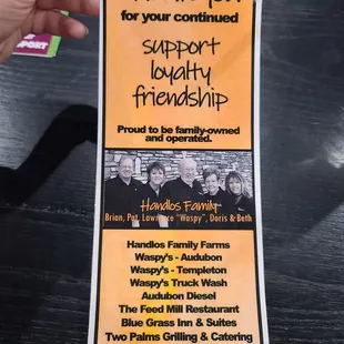 Family owned and operated!