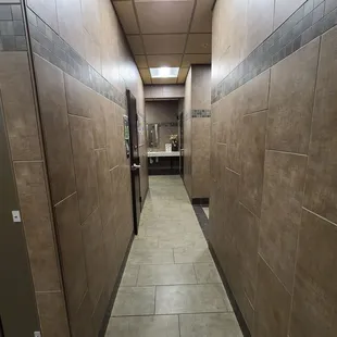 Women's restroom has 2 sides each with 3 stalls and very clean!