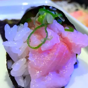 a close up of a piece of food
