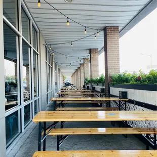 Patio, it wraps around to my left