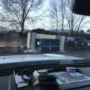 How these jokers left the dumpsters today. Disappointed in the poor quality of such a simple task.