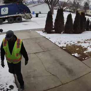 This wonderful guy must have thought I forgot it was recycling day so he came and took the 3 little items out of my bin.  So sweet!