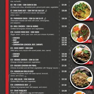 ramen and noodles, menu
