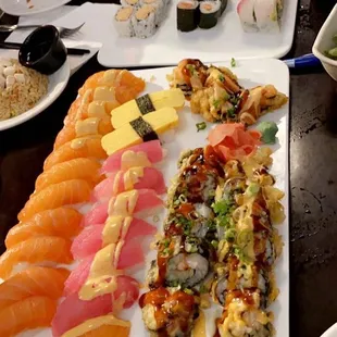 a variety of sushi